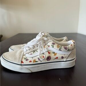 Vans floral & suede detail shoes